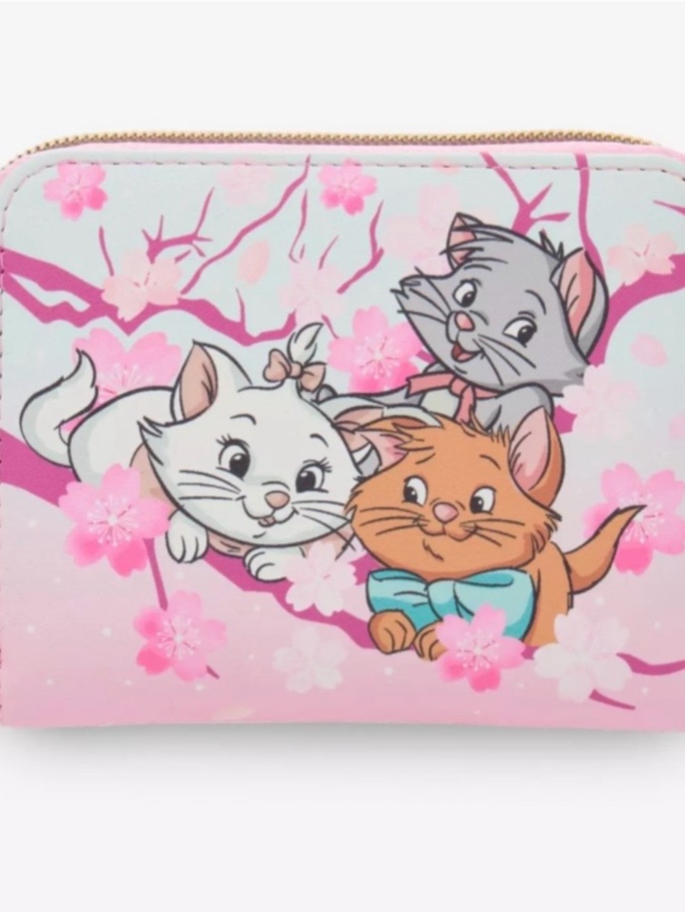 Loungefly Disney The Aristocats Kittens Cherry Blossom Mini Zipper Wallet